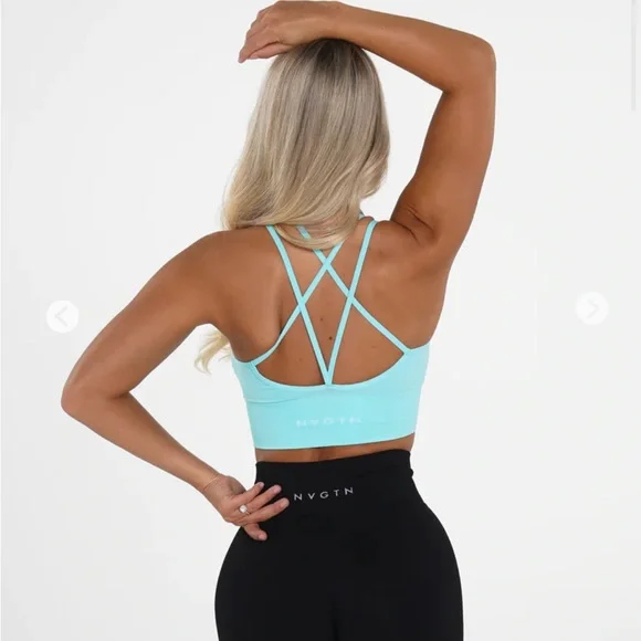 Nvgtn Aqua Flourish Seamless Bra - Picture 4 of 4